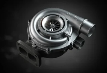 Турбина на черном фоне